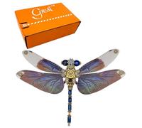 WANENGEDIY 3D Metal Steampunk Dragonfly Model Kit, 200+ PCS Mechanical Insect Puzzle with Magnetic Display Base & Engraved Details, DIY Assembly Gift for Adults & Teens