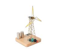 WANENGEDIY DIY Windmills Table Lamp Kit Made of Brass, Electronics STEM Soldering Project, Rotating 3D Metal Model for DIY, Mechanical Sculpture for Desk & Technology Fans