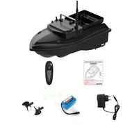 WANENGEDIY GPS RC Bait Boat for Carp Fishing, V050 12000mah 500M Single-Hopper Remote Control Bait 2KG Loading with Auto Return and LED Lights, RC Fishing Boat for Lakes