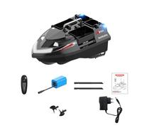 WANENGEDIY GPS RC Bait Boat for Carp Fishing, V802 Dual Antenna 500M Remote Control Bait 3KG Loading with Auto Return, 4 Compartments and LED Lights, RC Fishing Boat for Lakes