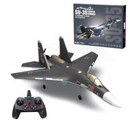 WANENGEDIY RC Fighter Jet Plane for Adults, SU35 2.4G RC 4CH High Torque Magnetomotor Fighter Airplane Plane Remote Control Electric Aircraft Model, Outdoor RC Flying Birthday Gifts (RTF Version)