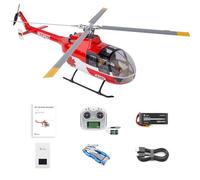WANENGEDIY RC Helicopter GPS for Adults, FLYWING BO105 470-Class 2.4G 6CH Quick Detachable Propellers Scale RC Military Helicopter Model with H1 Flight Controller, GPS Positioning