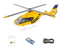 WANENGEDIY RC Helicopter GPS for Adults, FLYWING EC135 470-Class 2.4G 6CH 4 Detachable Propellers RC Simulation Helicopter Model with H1 Flight Controller and Beidou GPS Positioning