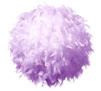 Waneway 50cm Feather Light Shade for Ceiling Pendant Light, Fluffy Lamp Shade Lampshade Lightshade for Table Lamp and Floor Lamp, Bedroom, Living Room, Wedding or Party Decor, ID 40cm, OD 50cm, Purple