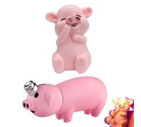 WANFANK Funny Pink Cute Pig Lighter,Novelty Creative Pig Tail Inflatable LighterSmall and Durable Novelty Cool Pig Lighters Refillable,Pig Double Spray Flame from Pig Nostrils like Cow Lighter,(C)