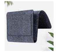 Wanfoou Storage Pocket, Felt Bedside Organiser Pocket, Bed Storage Bag, Felt Bag for Living Room Sofa, Home Book Storage Bag Holds Phone, Remote Control (Grey)