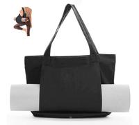 Wanfoou Yoga Mat Bag, Durable Yoga Mat Bag for Women, Extra Wide Pilates with Large Capacity and Plenty of Room for Other Items, Women Gym, Black