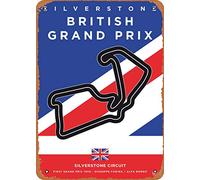 Wanfst Vintage Look Metal Sign - My F1 Racetrack Posters Awesome Minimalist Formula One Posters - 8 x 12 Tin Sign