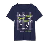 Wang Chung Dance Hall Days - Have Fun Quiz on Back T-Shirt, Women's Plus, Navy Blue, 6X