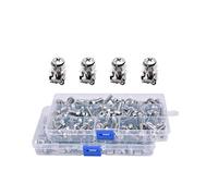 Wang-Data 100 Sets M6 Square Hole Hardware Cage Nuts & Mounting Screws Washers for Server Rack and Cabinet (M6 X 20mm)(Screw+Washer+cage nut)