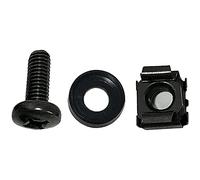 Wang-Data 100 Sets M6 Square Hole Hardware Cage Nuts & Mounting Screws Washers for Server Rack and Cabinet (M6 X 16mm)(Screw+Washer+cage nut)