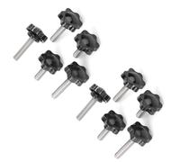 WANG TII DOO M6 304 Stainless Steel Clamping Handle Screw Knobs Handle 25Mm Plastic Star Knob Length 20-35Mm for Mechanical Equipment,M6x30mm