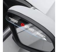 WANGAIDCE 2 PCS Car Side Mirror Rain Guards For Smart 453 451 450 Fortwo Forfour, Waterproof Carbon Fiber Rearview Mirror Eyebrow Rain Guard, Rearview Mirror Sun Visor Protector