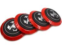 WANGAIDCE 4 Pcs Car Hub Centre Caps 133mm for Abarth 595 (facelift 2016) 2016-2025, Wheel Center Caps AutoDecor Accessories Waterproof DustProof Wear Resistant Anti Rust