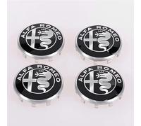 WANGAIDCE 4 Pcs Car Hub Centre Caps For Alfa Romeo Mito 147 156 159 166 50mm, Wheel Center Caps AutoDecor Accessories Waterproof DustProof Wear Resistant Anti Rust