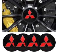 WANGAIDCE 4 Pcs Wheel Center Cap Sticker for Mitsubishi L200 Ⅳ Double Cab 2010-2015 56mm, Wheel Trim Sticker, Badge Emblem Decal, Hub Caps Wheel Stickers, Stickers for Hub Caps