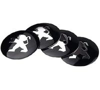 WANGAIDCE 4 Pcs Wheel Center Cap Sticker for Peugeot 308 2008 107 5008 206 3008 56mm, Wheel Trim Sticker, Badge Emblem Decal, Hub Caps Wheel Stickers, Stickers for Hub Caps