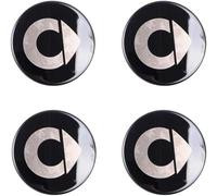 WANGAIDCE 4 Pcs Wheel Center Cap Sticker for Smart Fortwo Forfour 450 451 453 56mm, Wheel Trim Sticker, Badge Emblem Decal, Hub Caps Wheel Stickers, Stickers for Hub Caps