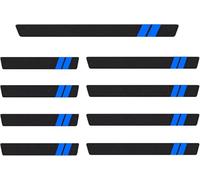 WANGAIDCE Door Sill Protector for Audi A7L Sedan, Car Door Entry Guard Sill Protector with Plastic Scraper Carbon Fiber Leather Threshold Stickers, 4PCS