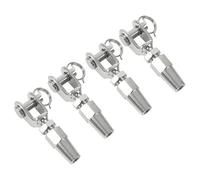 WANGBINGXING Wire Rope Clamp 4pcs 316 Stainless Steel Swageless Fork Terminal For 4mm 5/32 Wire Rope Railing Rope Terminal Fitting Wire Rope Clamps