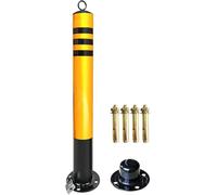 WANGCAIER Metal Removable Bollard For Driveways - Security and Safety Parking Posts | Padlock, Reflective Traffic Cones Included(750x76mm)