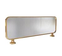 WANGCAIER Plexiglass Protection Screen - Modern Commercial Partition Screen for Office, Restaurant, Hotel, Countertop - Privacy Panels for Enhanced Safety and Privacy, 1.5mx30cm, Gold