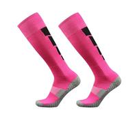 WANGCEPLSD Fencing Socks, High Long Sports Compression Socks, Breathable, Arch Ankle Compression, for Fencing Training, Unisex(Pink,L)