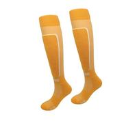 WANGCEPLSD Standard Fencing Stockings, High Long Sports Compression Socks, Fencing Gear, Unisex, for Epee Saber and Foil(Orange,S)