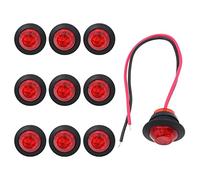 WANGCL 10PCS Truck Side Lights LED Rear Side Marker Indicator Lights Signal Lights 3/4" for Trucks Buses Caravans Caravans-Red
