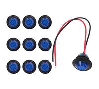 WANGCL 10PCS Truck Side Lights LED Rear Side Marker Indicator Lights Signal Lights 3/4" for Trucks Buses Caravans Caravans-Blue
