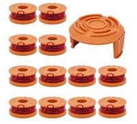WANGCL 13 Pack WA0010 Replacement Trimmer Spool Line 0.065 for Worx Trimmer spools Weed Eater String Weed Wacker Spool Replacement Parts