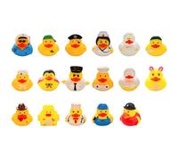 WANGCL 17pcs Rubber Bath Duck Toys Colorful Rubber Ducks for Float Bath Cute Bath Ducky Toys for Baby Shower Birthday Party Supplies