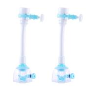 WANGCL 2 PCS Adjustable Faucet Extender 17.5cm Blue Tap Extender For Kitchen Sink with Rotatable 2 Types Of Water Discharge Fits Round Spouts 15-23mm In Diameter