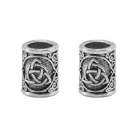 WANGCL 2 PCS Hair Accessory Beads,Zinc Alloy Stainless Viking Beard Bead for Braids, Dreadlocks, Mustache