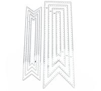 WANGCL 2 Set Bookmark Metal Cutting Dies DIY Craft Carbon Steel Embossing Template Metal Stencils Scrapbooking Tool and Thin Banner Cutting Die