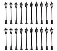 WANGCL 20PCS Plastic LED Mini Lamppost Street HO OO Scale 1/100 for Sandboxes Miniature Gardens Cities Model