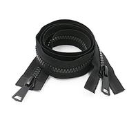 WANGCL 2pcs #15 39 Inch Two Way Separating Zipper Large Plastic Zipper for Sewing Coat Parka Down Jacket Heavy Duty Resin Zippers Bulk (100cm)