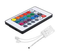 WANGCL 2PCS 24 Keys Wireless IR Remote Controller with Receiver LED Strip Controller RGB Controller for 3528 5050 SMD RGB LED Strip Lights