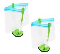 WANGCL 2PCS Baggy Rack+2 x Freezer Bags 900ml/2.376gal Adjustable Food Storage Bags Clip Bag Dryer Stand Fit for Plastic Bags Freezer Bags Sandwich Bags Toaster Bags