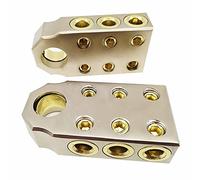 WANGCL 2Pcs Battery Terminal Connector Kit (6)1/0 Gauge AWG Positive Negative Battery Post Clamp with Special Tools for Car Caravan Marine Boat