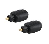 WANGCL 2Pcs Black Mini Toslink Optical 3.5 mm Female Jack to Toslink Optical Audio Adapter