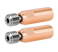 WANGCL 2PCS Heatbreak Throat for Ender 3 hotend Titanium Alloy + Copper Alloy High Temperature Resistance fit Ender 3 V2 Ender 3 Pro Cr10 3D Printer Hotend -M6 4mm