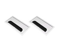 WANGCL 2Pcs Square Desk Grommet Aluminum Cable Hole Cover 160 x 80mm Wire Hole Cover Outlet for Management Office Computer Desk Wires
