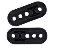 WANGCL 2Pcs Universal Exhaust Hanger Insulator Bracket Bushing Mount Rubber Muffler Shock Absorbent 11mm 4 Hole Black