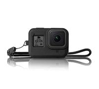 WANGCL 2Set Camera Silicone Case with Silicone Lens Cap Protective Cover Lanyard for GoPro 10/GoPro 9 Accessories Kit -Black