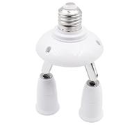 WANGCL 3 in 1 Adjustable E27 to E27 Base Light Bulb Adapter AC 220V Light Socket Splitter