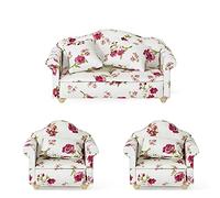 WANGCL 3PCS Dollhouse Sofa dolls' House Furniture Mini Sofa Set 1/12 Doll House Accessories for Barbie Sofa Decoration