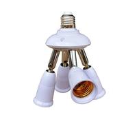 WANGCL 4 in 1 Adjustable E27 to E27 Base Light Bulb Adapter AC 220V Light Socket Splitter