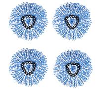 WANGCL 4 Pack Spin Mop Replacement Head for O-Cedar EasyWring RinseClean Microfiber Spin Mop Replacement Head for 2 Tanks System（ Blue