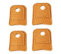 WANGCL 4 Pcs Sewing Thimble Finger Protectors Leather Thimble Finger Pads Needles Craft Accessories Thimble Protector for Knitting Sewing DIY Sewing Tools 2 Sizes